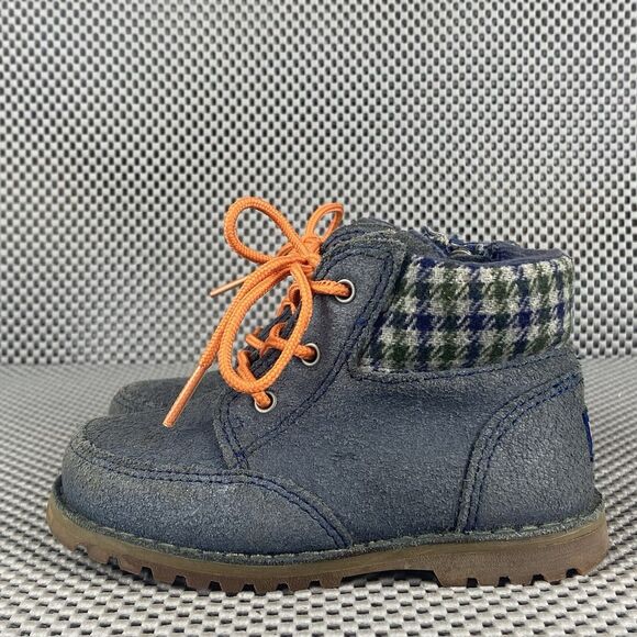 UGG Boots Kids Toddler Size 7 Blue Zipper Lace Up Winter - Picture 2 of 11